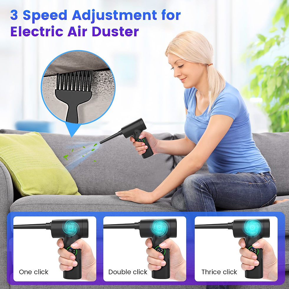 Thumbnail: 3-Speed Adjustable Electric Air Dust Collector With 7500mAh Long Endurance For 