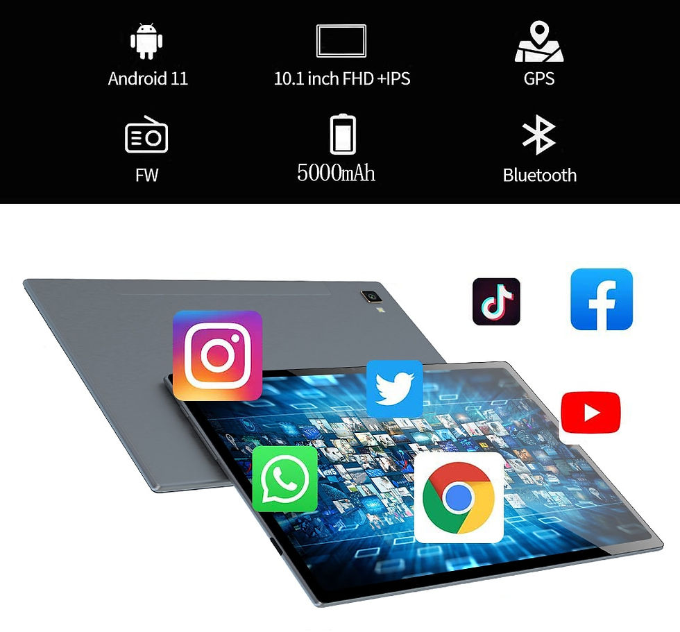 Thumbnail: BDF G10 New 10.1 Inch Tablet Pc Android 11 Octa Core 4G Network Google Play 6GB