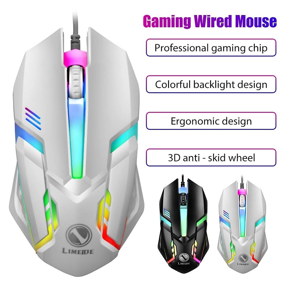 Thumbnail: Limei S1 E Sports LED Luminous Backlit Wired Mouse USB Wired For Desktop Laptop
