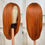 Miniatura: Soft 26 “Long 23A Grade Jewish Wig Ginger Orange Natural Straight Full Lace Wig