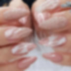 Thumbnail: 24pcs French Style False Nails Glitte Design Fake Nail Patch Mid Length Coffin 