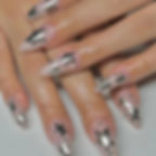 Thumbnail: 24pcs French Style False Nails Glitte Design Fake Nail Patch Mid Length Coffin 