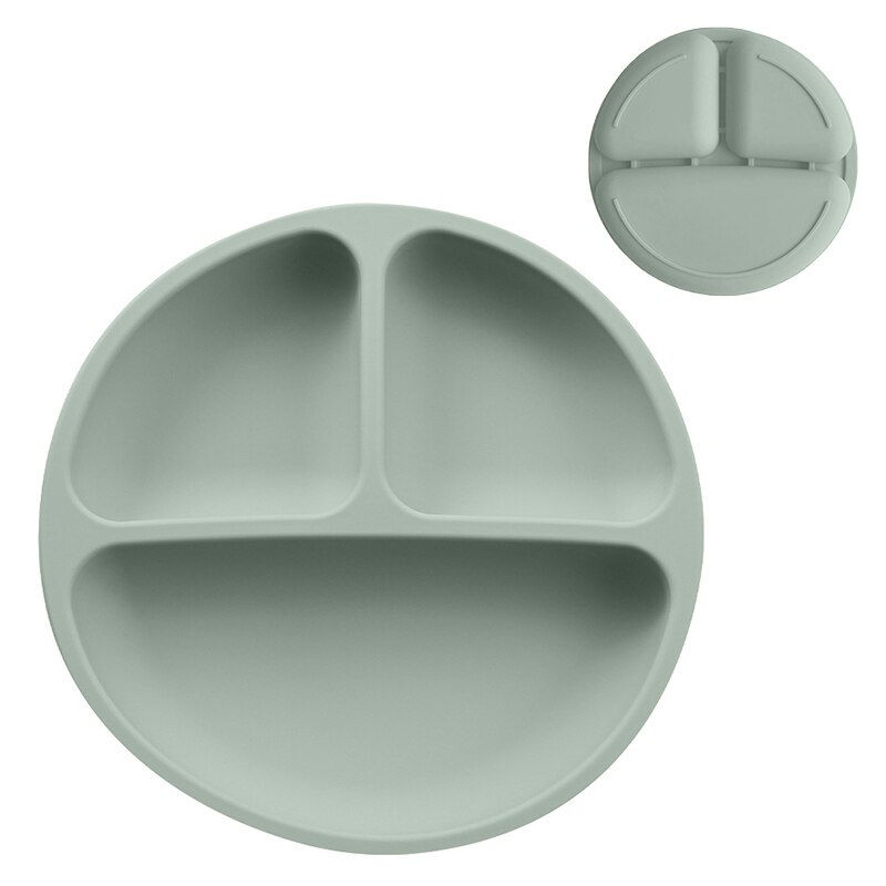 Thumbnail: Baby Silicone Bowl Divided Plate Feeding Bowl Straw Cup Fork Spoon for Toddlers