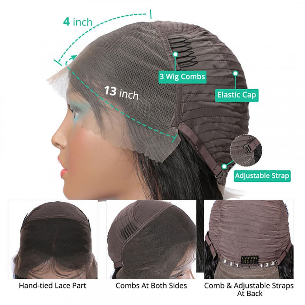 Thumbnail: Lace Front Wigs Kinky Straight Human Hair Wig HD Transparent Yaki Straight Lace