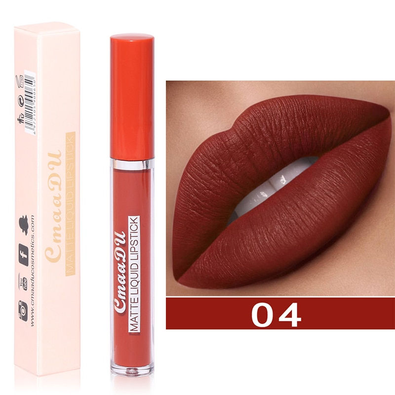 Thumbnail: 12 Colors Lasting Velvet Matte Lip Gloss Lip Glaze Moisturizing Lipstick Cosmet