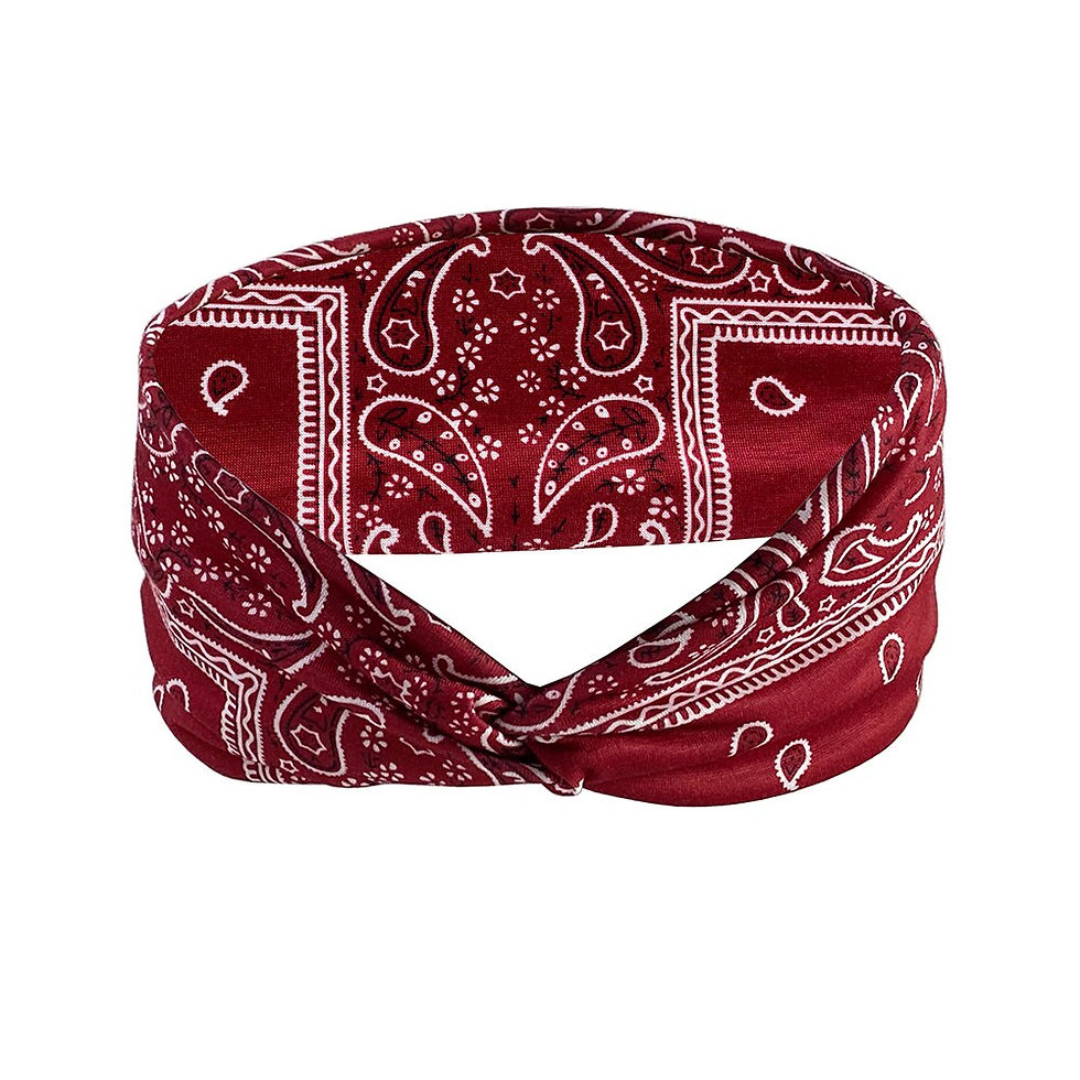 Thumbnail: Head Bands Cross Elasticity Hair Band Bandana Print Head Wrap Beauty Sports Hea