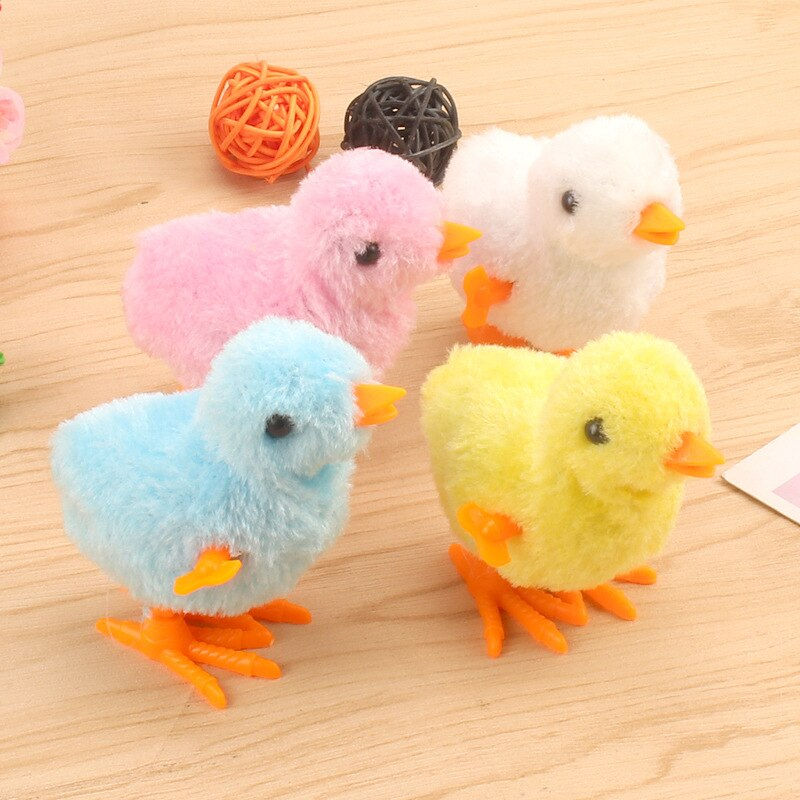 Cute Chicken Wind Up Toy Plush Jumping Chicken Toddlers Kids Baby Boys Girls Fu