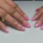 Thumbnail: 24pcs Simple Style Nail Art Colorful Lines Fake Nails In Shape Of Water Drop Pr