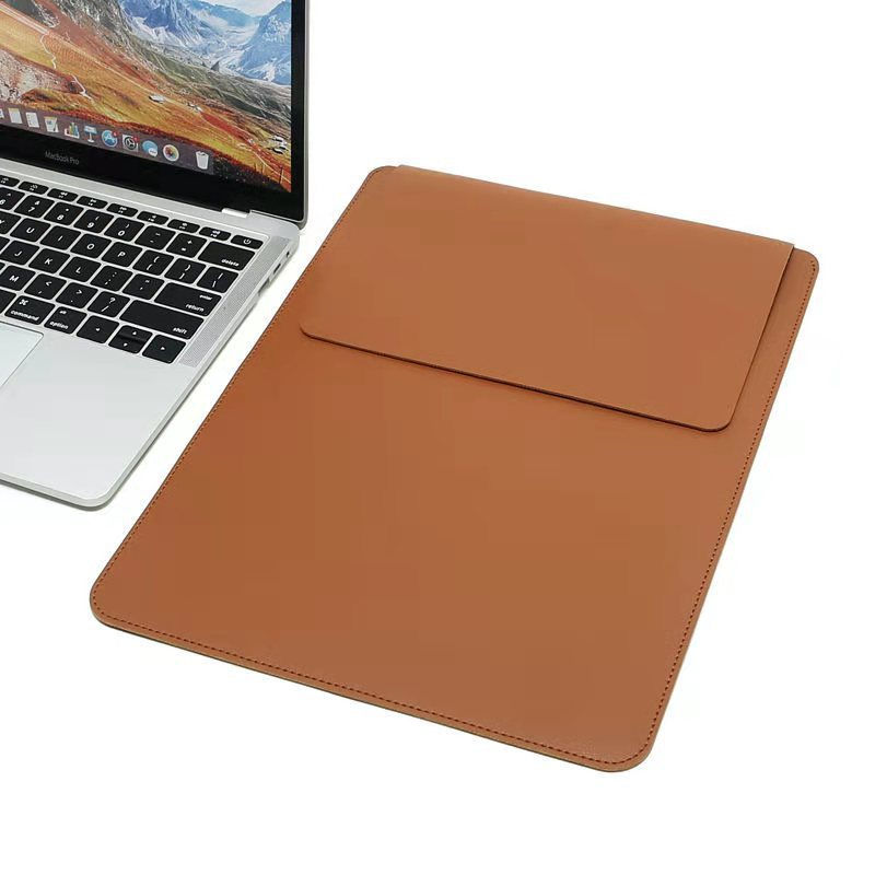 13.3 Inches High Capacity Laptop Bag Cover PU Leather Laptop Sleeve Case For Ip