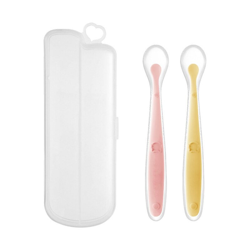 Thumbnail: Baby Soft Silicone Spoon Candy Color Infant Complementary Food Feeding Training