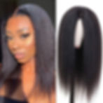 Miniaturbild: Auburn Copper Red Color Kinky Straight Lace Front Wigs For Black Women Reddish 