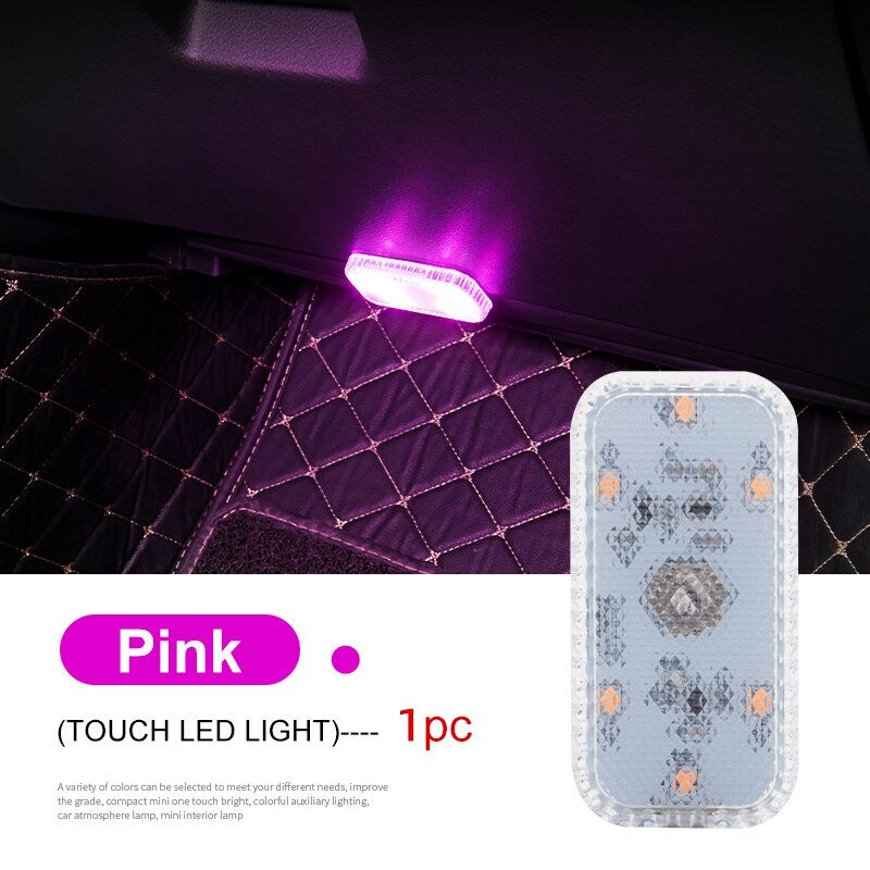 Thumbnail: LED Touch Light Mini Wireless Car Interior Lighting Auto Roof Ceiling Reading L