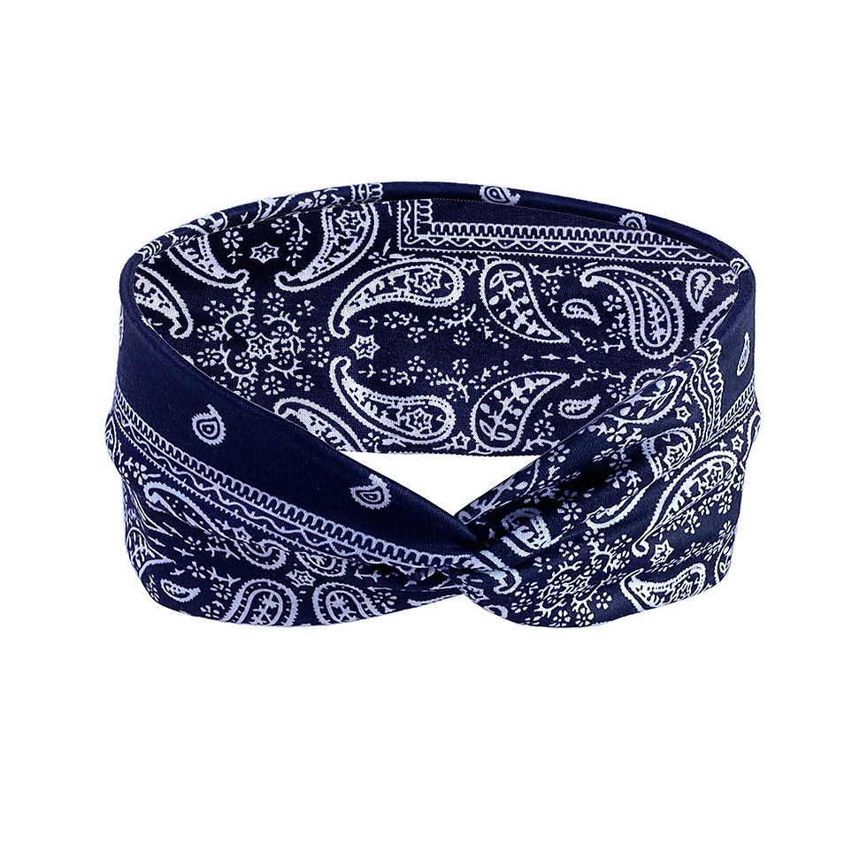Thumbnail: Head Bands Cross Elasticity Hair Band Bandana Print Head Wrap Beauty Sports Hea