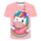Thumbnail: Kids Boys T-shirt Baby Short Sleeve Unicorn Tops Children Summer Print 3D Sweat