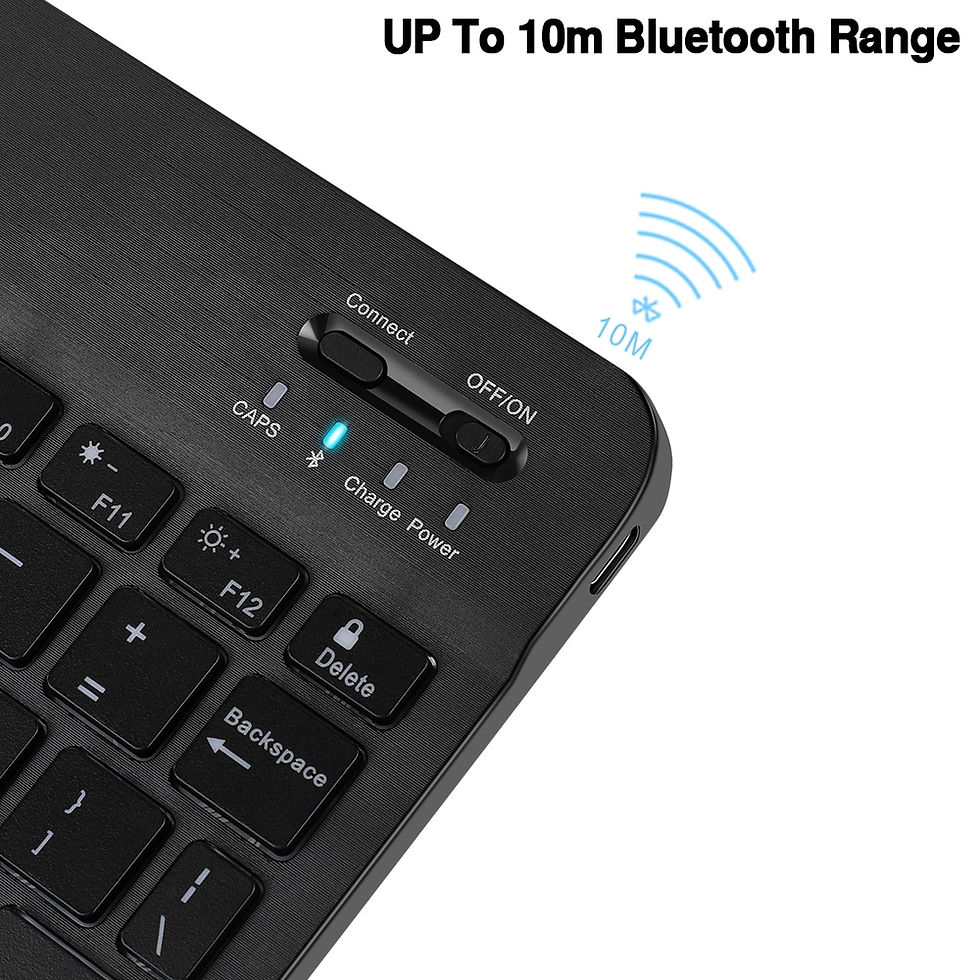 Thumbnail: Mini Keyboard and Mouse Wireless Backlit Keyboard for Tablet Rechargeable Spani