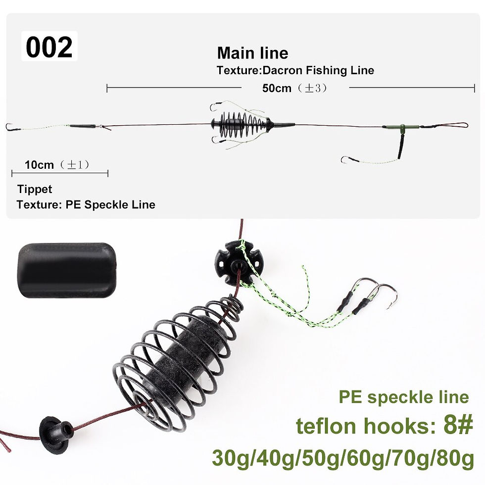 Thumbnail: FISH KING 30-80g High Carbon Steel Barbed Hook Metal Feeder Carp Fishing Bait C