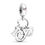 Thumbnail: 2Pcs Silver Color Hollow Love MOM Crown Charm Beads Pendant Fits Brand Bracelet