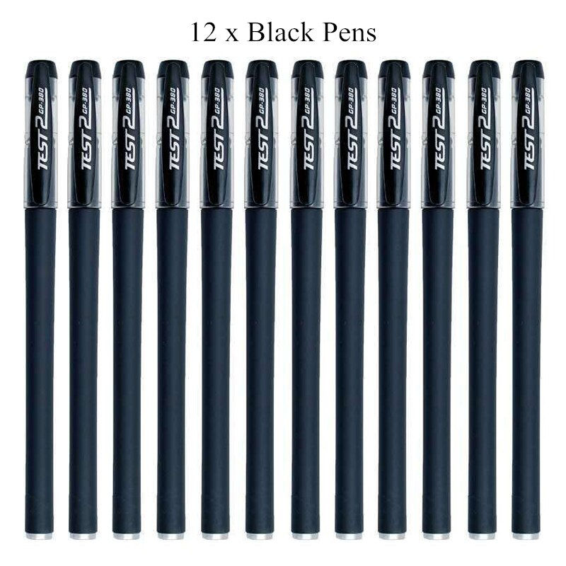 Thumbnail: 3 Gel Pens + 50 Refills Set 0.38mm Black Blue Red Ink Bulk Pens Thin Tip Journa