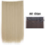 Thumbnail: Long Straight No Clip Synthetic 55/80cm Natural Hair Extensions Invisible Wire 