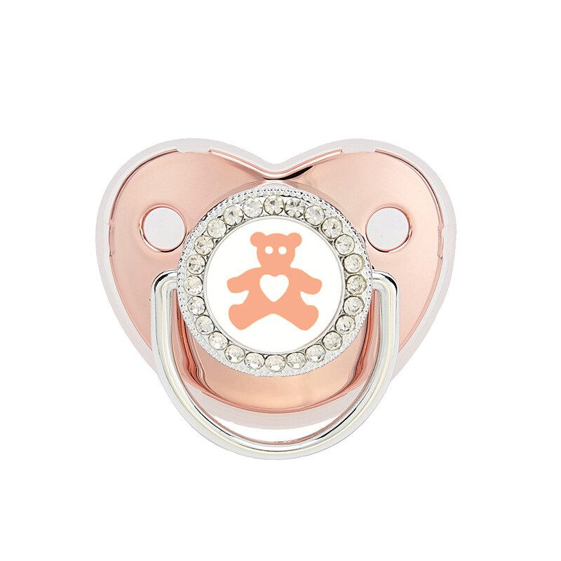 Thumbnail: Baby Pacifier Crown Bear Bling Newborn Pacifier BPA Free Silicone Infant Nipple