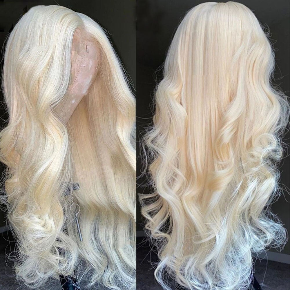 Preplucked Soft 180%Density 26Inch Long Blonde 613 Body Wave Deep Lace Front Wi