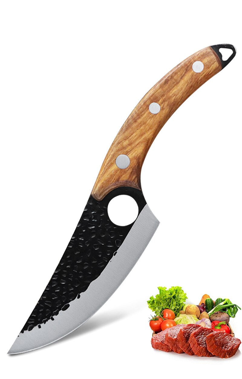 Forged Stainless Steel Kitchen Chef Boning Knifes Handmade Fishing Knife Meat C