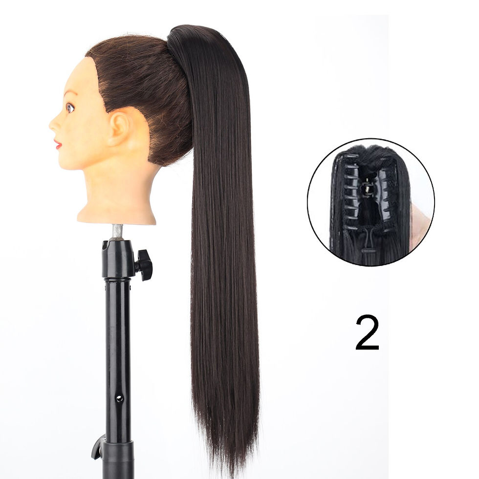 Thumbnail: Synthetic 24Inch Wavy Claw Clip On Ponytail Hair Extension Ponytail Extension H