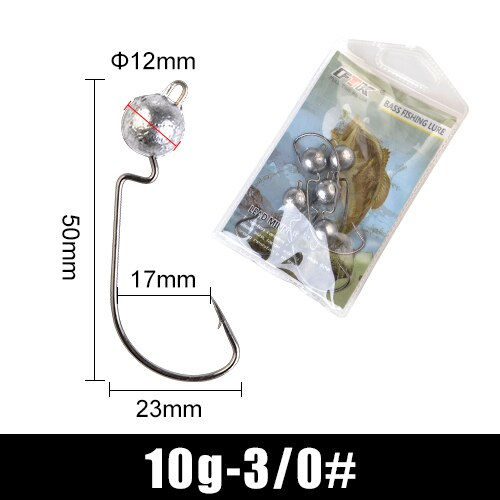 Thumbnail: FTK Fishing Lure Hook High Carbon Steel Sharp Fishhooks With Big Head 3.5/5/7/1