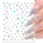 Thumbnail: 1PCS 3D Laser Heart Letter Nail Sticker Nail Art Decoration Flower Star Nail Ac