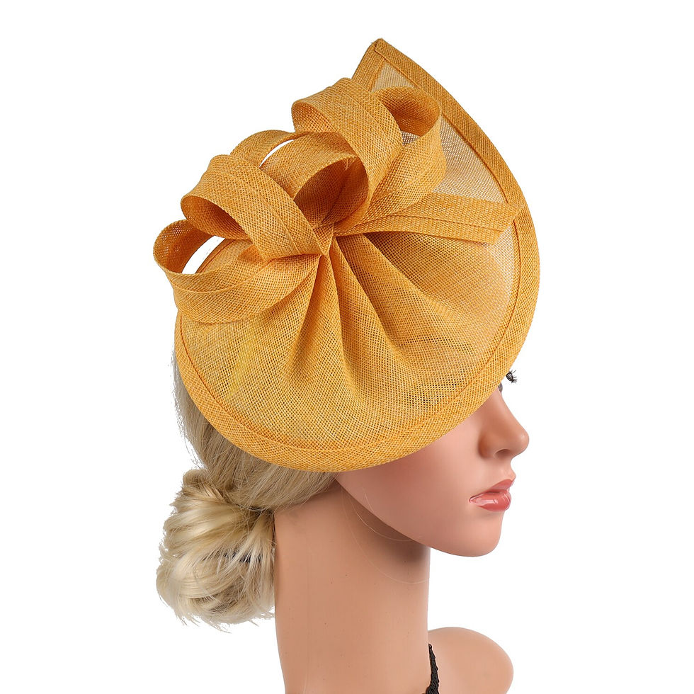 Thumbnail: Fascinator Sinamay Hat Cocktail Tea Party Fascinator Headband Vintage Kentucky 