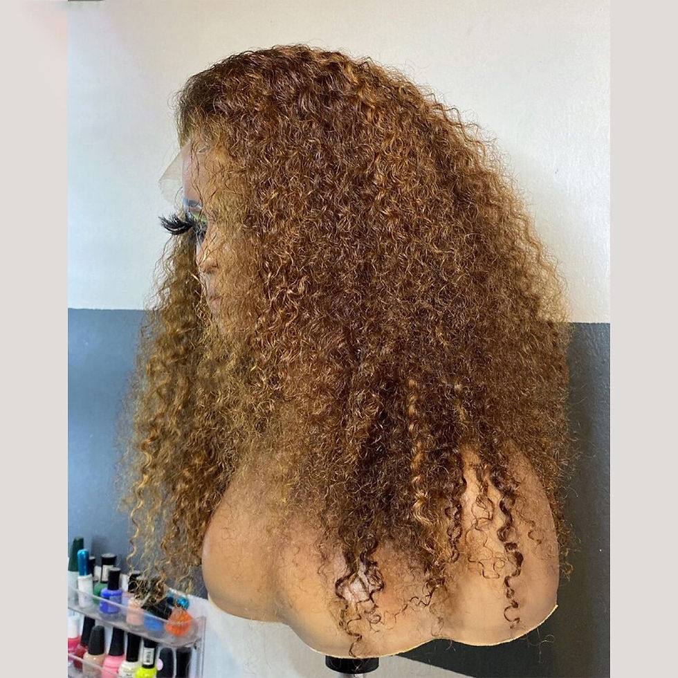 Preplucked 26"Long 180%Density Glueless Brown Honey Blonde Kinky Curly Lace Fro