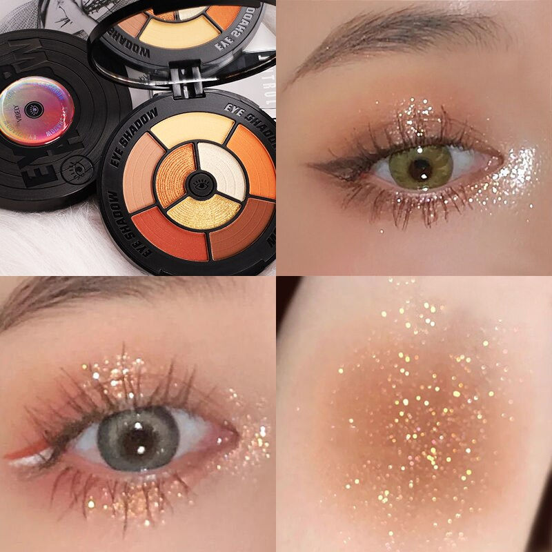 Thumbnail: 9 Color Matte Glitter Eyeshadow Pallete Set Waterproof Long Lasting Pallets Eye