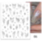 Thumbnail: 1PCS 3D Laser Heart Letter Nail Sticker Nail Art Decoration Flower Star Nail Ac