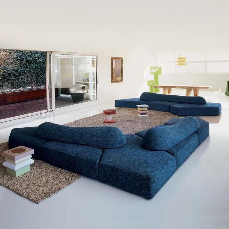 Thumbnail: Modular Rock Sofa Large Villa Special-shaped Personality Combination Flannel So