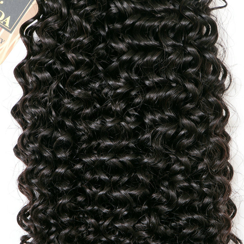 Thumbnail: Kinky Natural Hair Bundles Brazilian 8a Curly Hair Bundles 100% Remy Human Hair