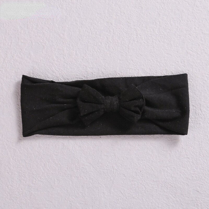 Thumbnail: Soft Nylon Baby Headband Newborn Baby Girl Bow Headbands Elastic Hairbands Chil