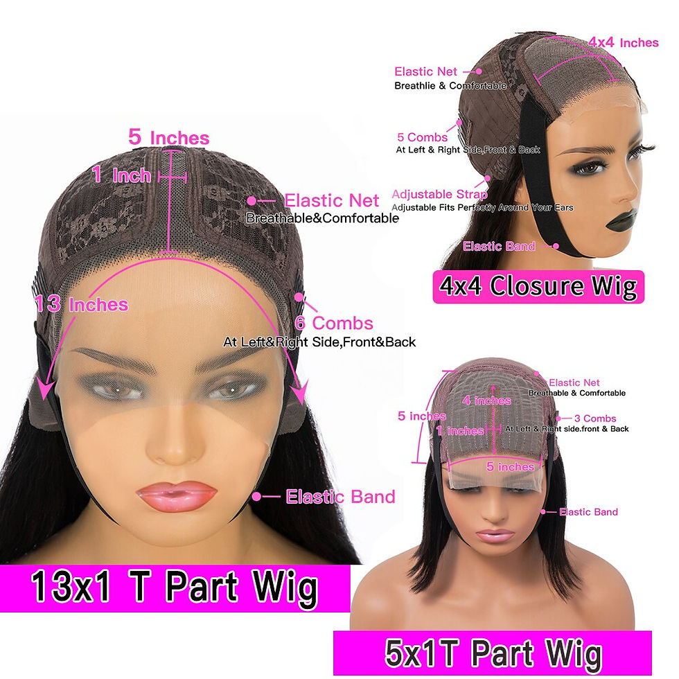 Thumbnail: Short Bob Human Hair Wigs Brazilian Straight T Part Lace Wigs For Women Transpa