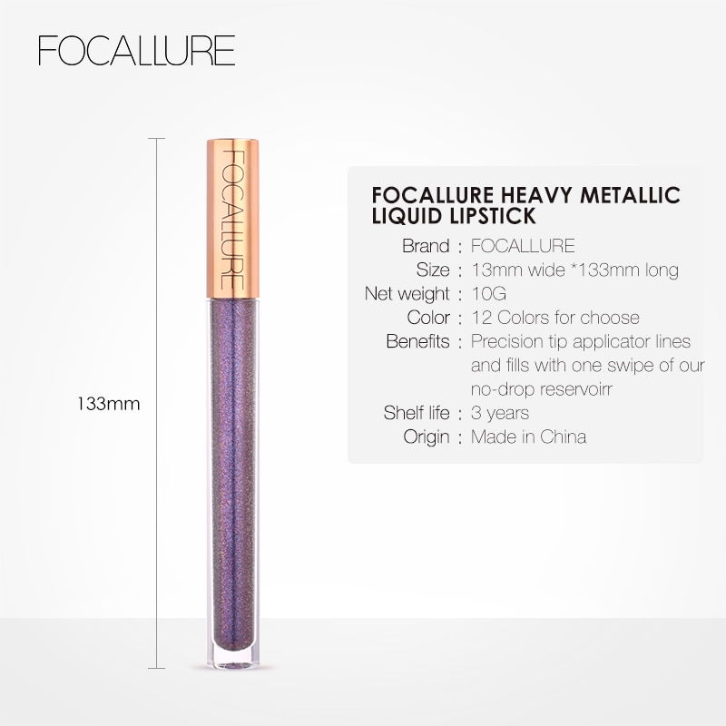 Thumbnail: FOCALLURE 12 Color Chameleon Shiny Lip Gloss Liquid  Matte Long Lasting Bright 