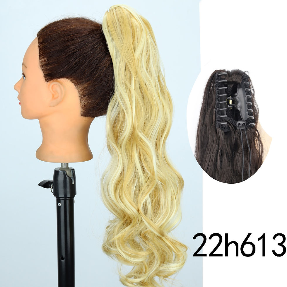 Thumbnail: Synthetic 24Inch Wavy Claw Clip On Ponytail Hair Extension Ponytail Extension H