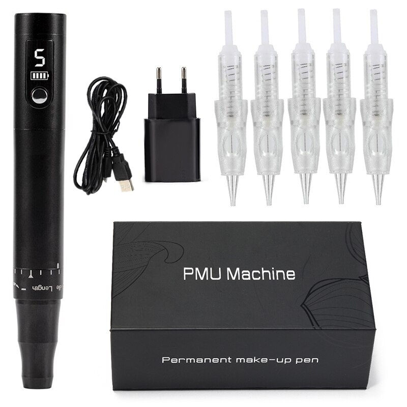 Thumbnail: Wireless PMU Machine Tattoo Pen Kit Professional Microshading Machine Supplies 