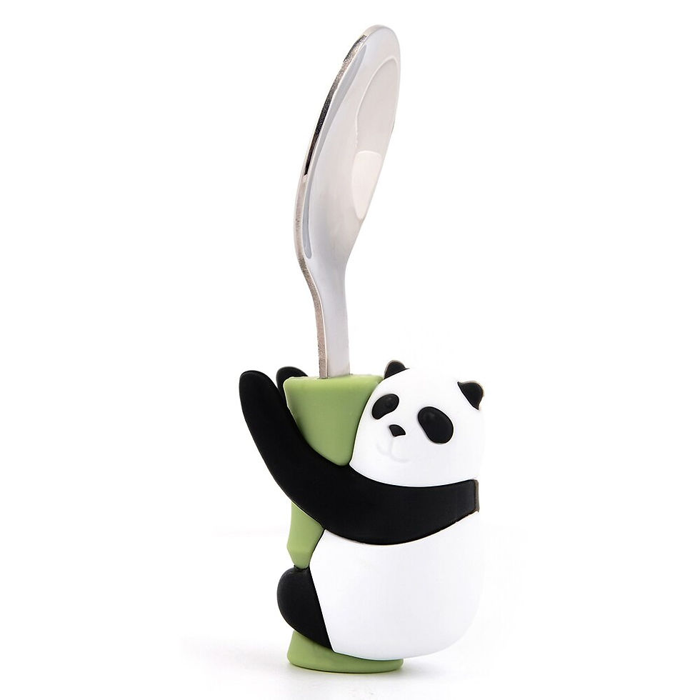 Thumbnail: Lofca Panda Baby Silicone Spoons Sloth Fork Silicone Feeding Food Learn To Eat 