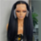 Glueless Natural Black Soft Long 26inches 200Density Yaki Kinky Straight Deep L