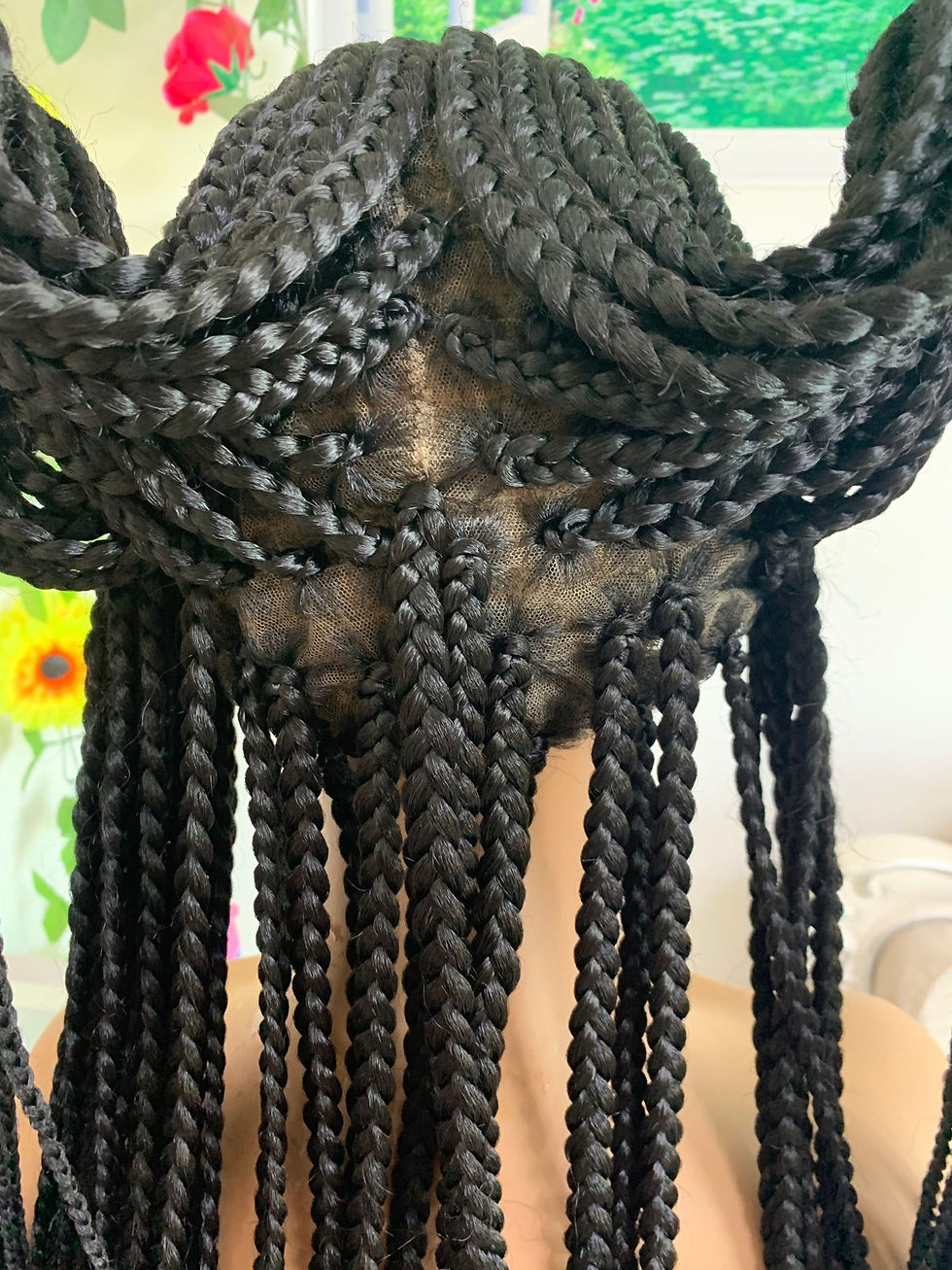 Thumbnail: 36inch Full Lace Front Box Braided Wigs For Black Women Knotless Braids Lace Fr