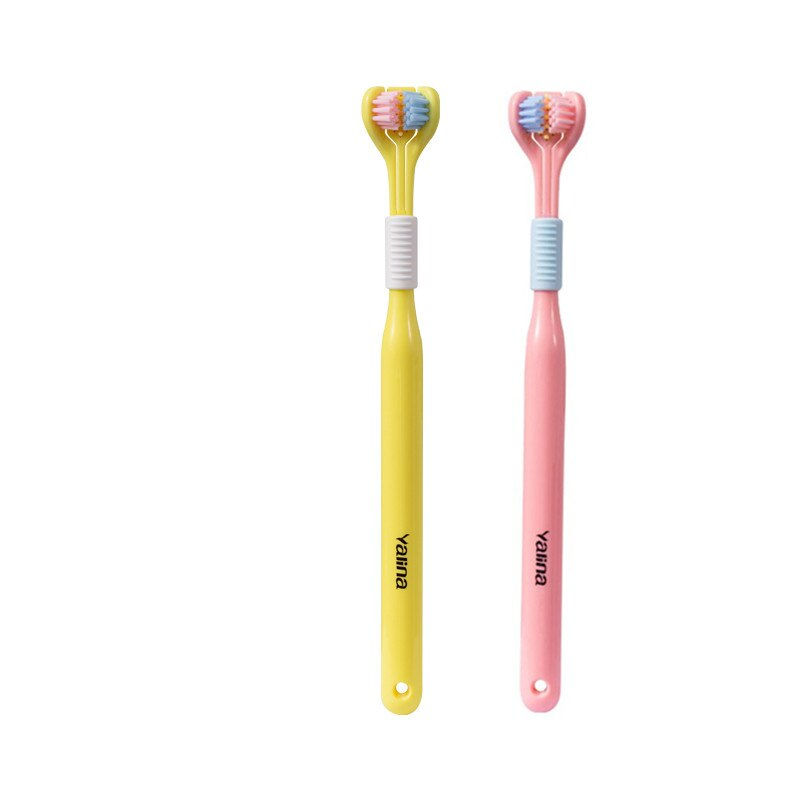 Thumbnail: 3D Stereo Three-Sided Toothbrush Ultra Fine Soft Hair Adult Toothbrushes Tongue