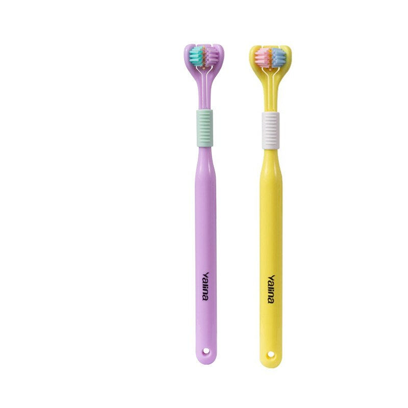 Thumbnail: 3D Stereo Three-Sided Toothbrush Ultra Fine Soft Hair Adult Toothbrushes Tongue