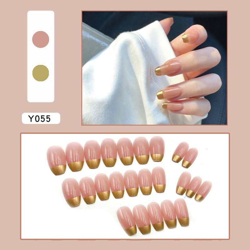 Thumbnail: 24pcs Lovely Girl Nail Art Wearable Press On Fake Nails Tips Full Finished Fals