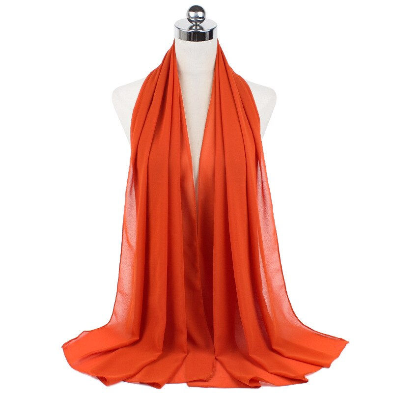 Thumbnail: New Premium Plain Chiffon Scarf Muslim Hijab Instant Shawl Soft Ball Bubble Chi