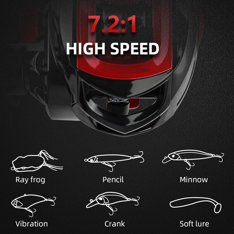 Thumbnail: MEREDITH CR Series Fishing Reel Professional Ultra Light 7.2.1 Gear Ratio Carp 