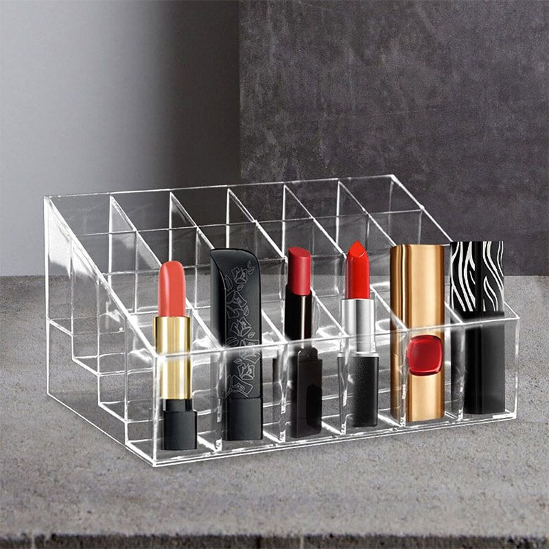 Thumbnail: 24 Grid Lipstick Holder Acrylic Cosmetics Storage Box Can Store And Sort Lipsti