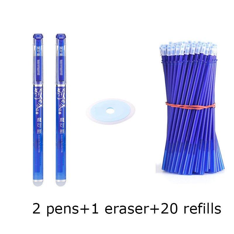 30 Pcs/set Erasable Pen Gel Pens 0.5mm Kawaii Writing Notebooks Girls Cute Pen